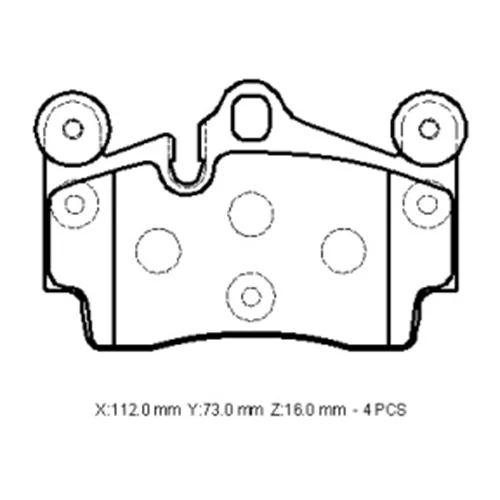 7L0698451G Volkswagen Touareg 07/09  Arka Fren Balatası 3 6/4 2/5 0/6 0(Kablosuz)(Disk)(112X73x16) (Bramax) - Ankara Ostim Yedek Parça