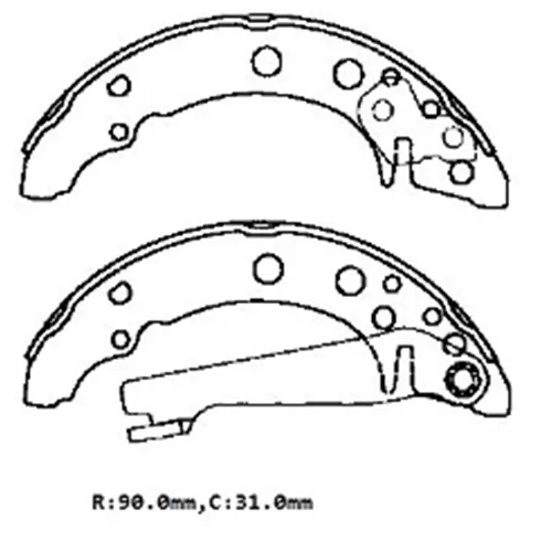 171698525AX Seat Ibiza 97/99  Arka Fren Pabucu (90X31)(Bramax) - Ankara Ostim Yedek Parça