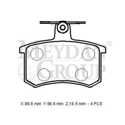 4D0615405M Audi A4 00/01  Arka Fren Balatası 1 8/1 9/2 0/2 3/2 4/2 6 (Kablosuz)(Disk) (86 8X66 6X16 5)(Bramax) - Ankara Ostim Yedek Parça