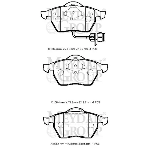 4A0698151A Audi A100 92/95  Ön Fren Balatası 2 0/2 4D/2 5Tdı/2 6/2 8 (2Kablolu)(Disk)(156 4X73 8X19 5)(Fmk) - Ankara Ostim Yedek Parça